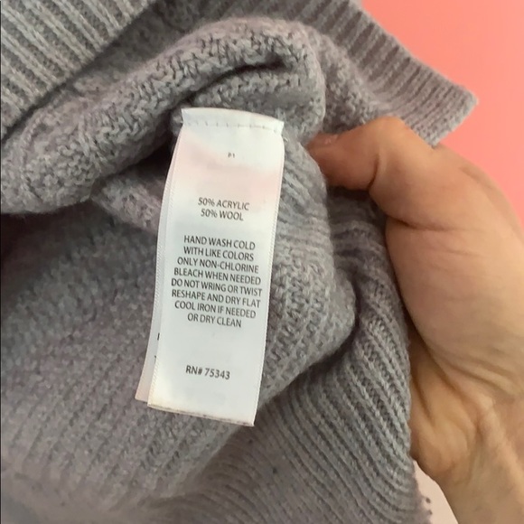 Cynthia Rowley wool cable knit grey sweater size M - Picture 4 of 4